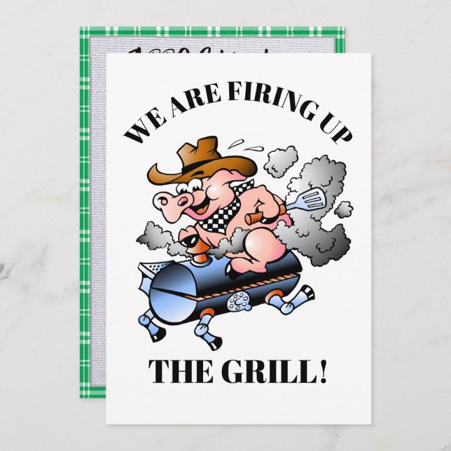 A Barbecue Celebration Invitation (Front/Back)