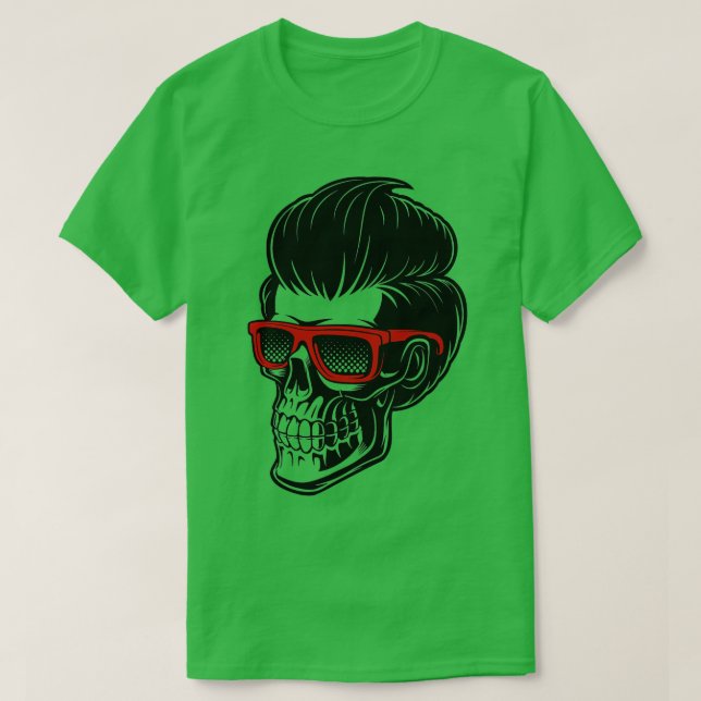 A barbers skull T-Shirt (Design Front)
