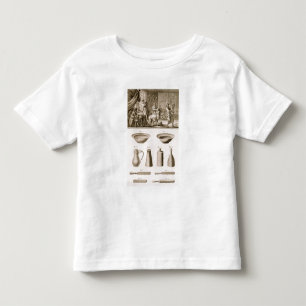 A barbershop and barber tools, from the 'Encyclope Toddler T-Shirt