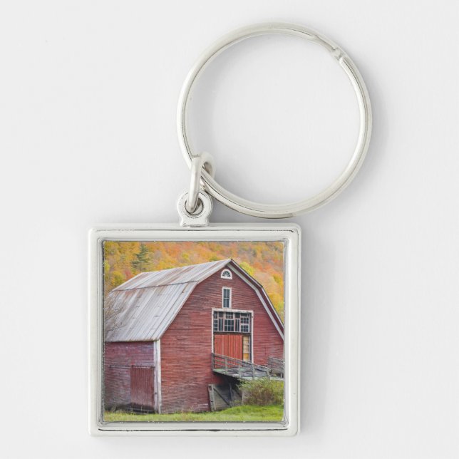 A barn in Vermont's Green Mountains. Hancock, 2 Key Ring (Front)