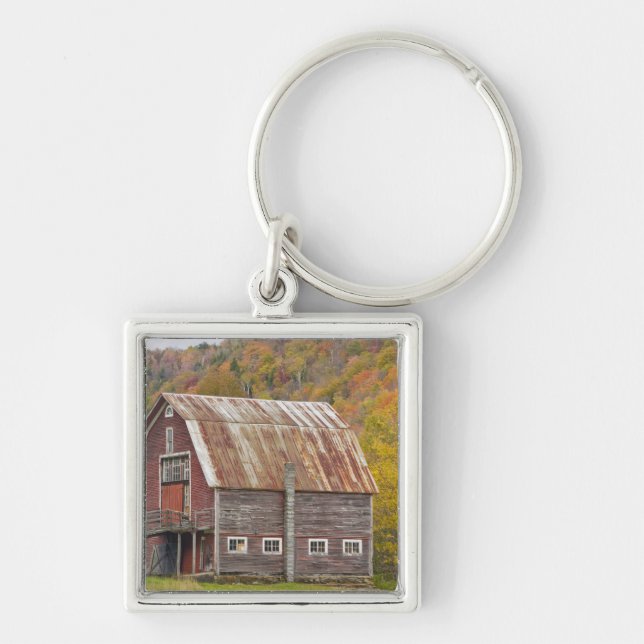 A barn in Vermont's Green Mountains. Hancock, Key Ring (Front)
