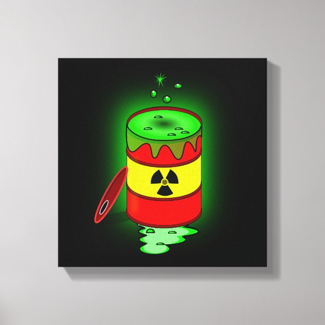 A Barrel of Toxic Waste. Canvas Print (Front)