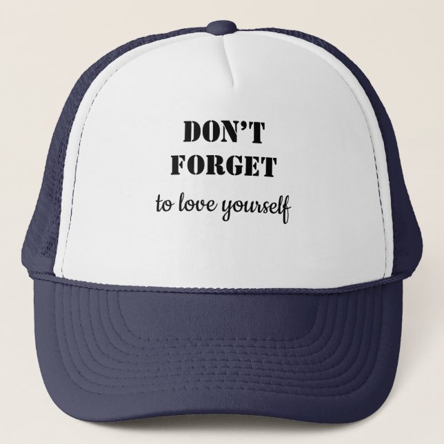 A baseball cap with the inscription "Don't forget  (Front)