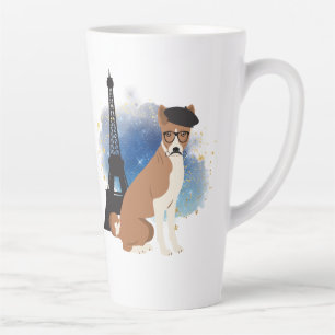 A Basenji in Paris Funny Dog Latte Mug