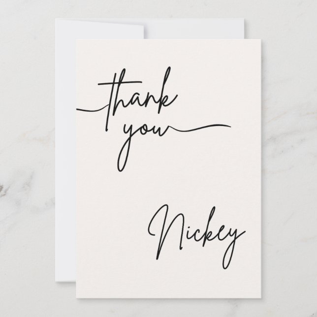 A basic thank you card for different occassions (Front)