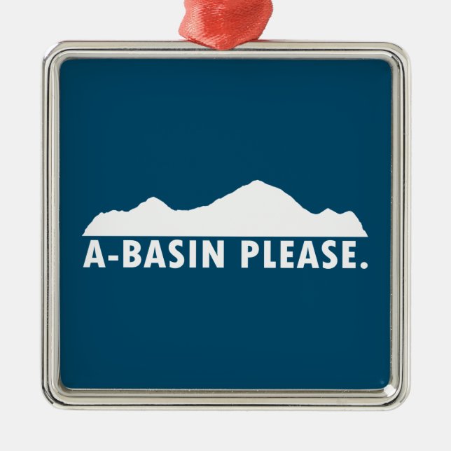 A-Basin Please Metal Tree Decoration (Front)