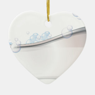 A bathtub ceramic tree decoration