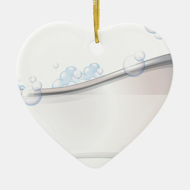 A bathtub ceramic tree decoration (Front)