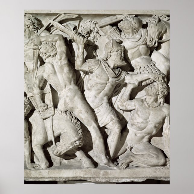 A battle between Romans and Galatians Poster (Front)