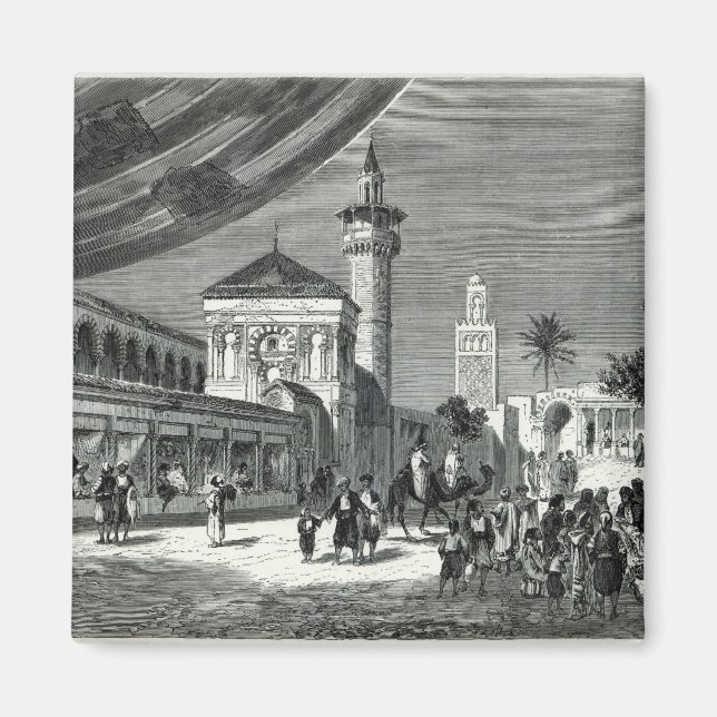 A Bazaar at Tunis Magnet (Front)