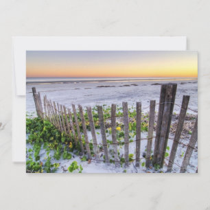 A Beach Fence at Sunset