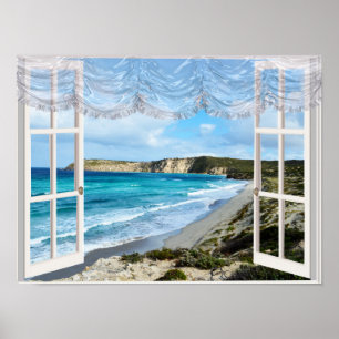 A Beach Scene Through My Window,  Poster