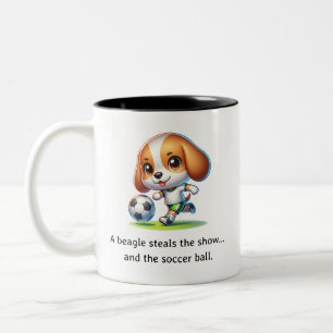 A beagle steals the show Two-Tone coffee mug