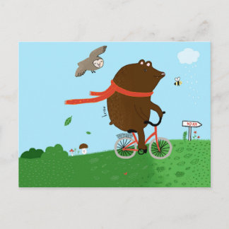 A bear goes to the City, postcard