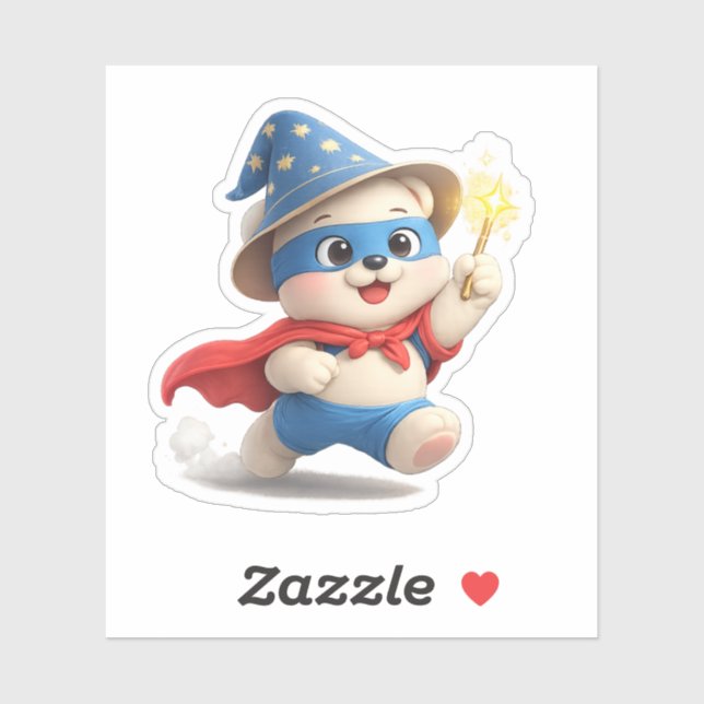 A bear wearing a magician's outfit. (Sheet)