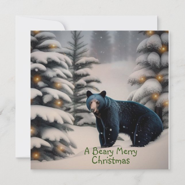 A Beary Merry Christmas Flat Card (Front)