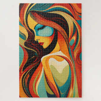 A beautiful abstract portrait jigsaw puzzle
