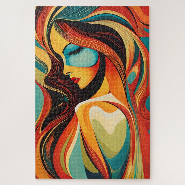 A beautiful abstract portrait jigsaw puzzle (Vertical)