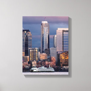 A beautiful and dramatic sunset seen from West Canvas Print