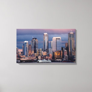 A beautiful and dramatic sunset seen from West Canvas Print