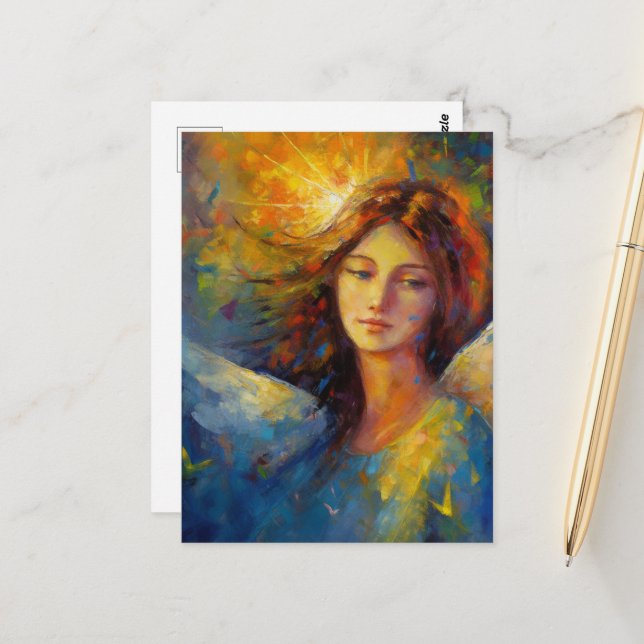 A Beautiful Angel Lady Postcard (Front/Back In Situ)