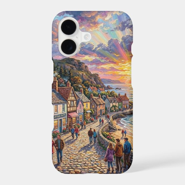 A Beautiful Beach Village Boardwalk at Sunset (Back)
