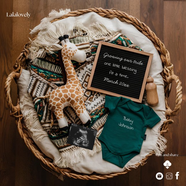 A beautiful boho vintage pregnancy announcement  (Creator Uploaded)