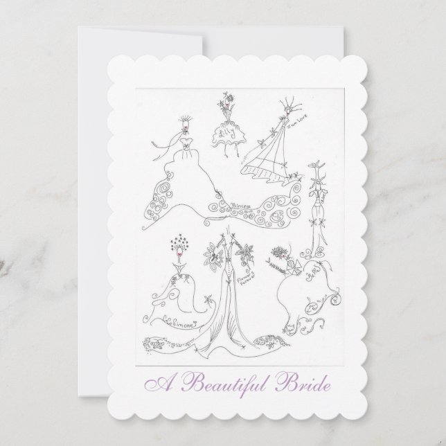 A Beautiful Bride Invitation (Front)