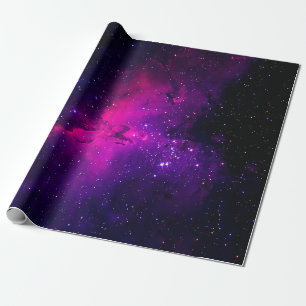 A beautiful, bright space nebula. background,abstr wrapping paper