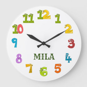 A beautiful children's watch with your name on it large clock
