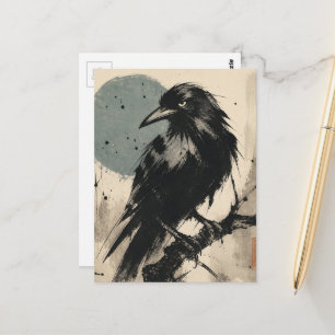 A beautiful Crow Postcard