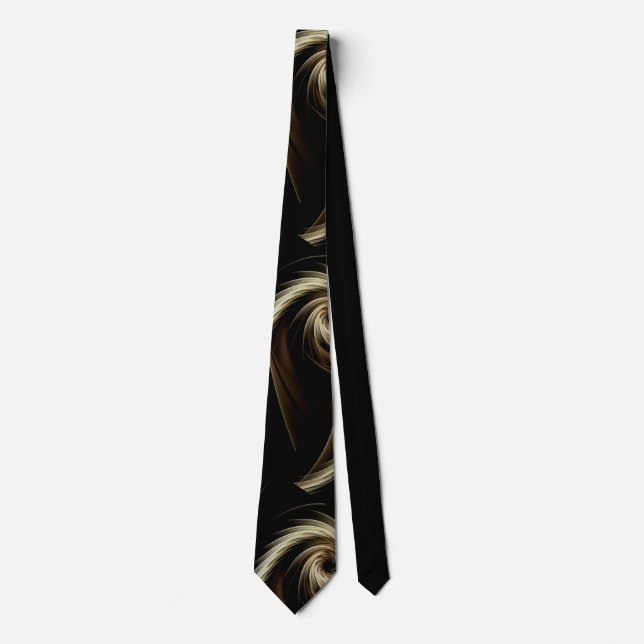 A beautiful design of golden swirls tie (Front)