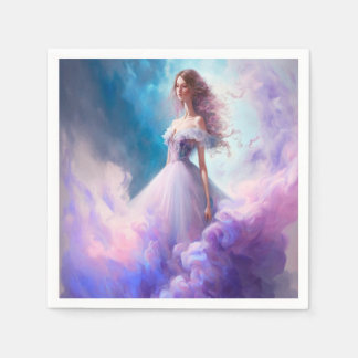A beautiful fairy lady. napkin