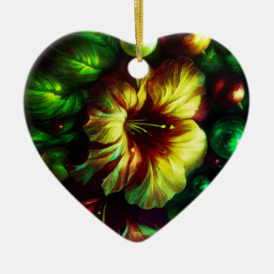 A Beautiful Flower on a Valentine's Day Tree Ceramic Tree Decoration
