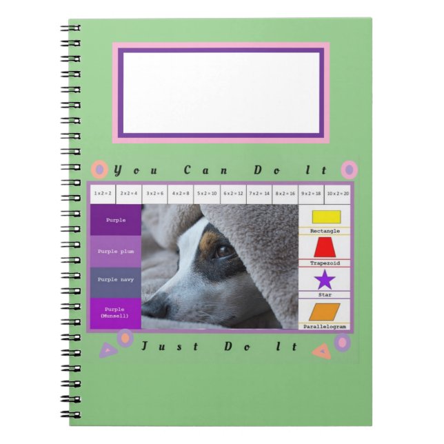 A Beautiful Funny dog Educational Notebook (Front)