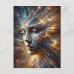 A Beautiful Goddess of the Stars Postcard