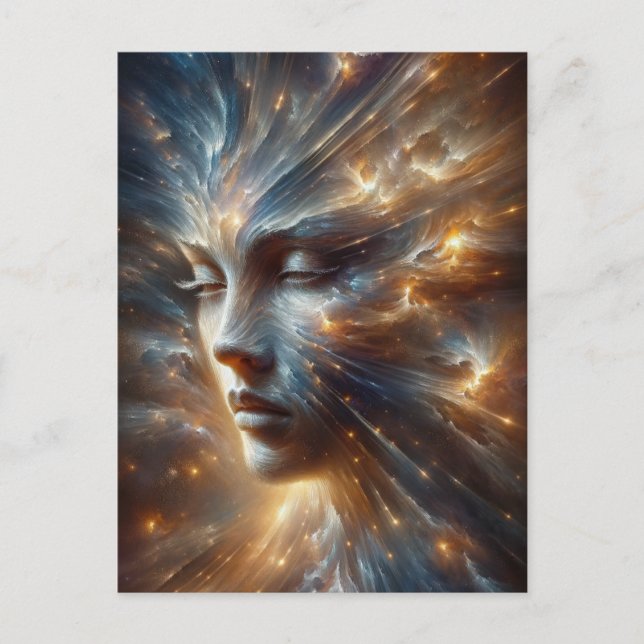 A Beautiful Goddess of the Stars Postcard (Front)