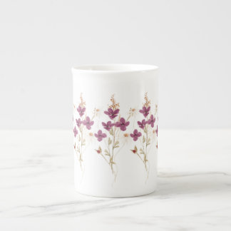 A Beautiful Hand Watercolour Painted. No: 013 Bone China Mug