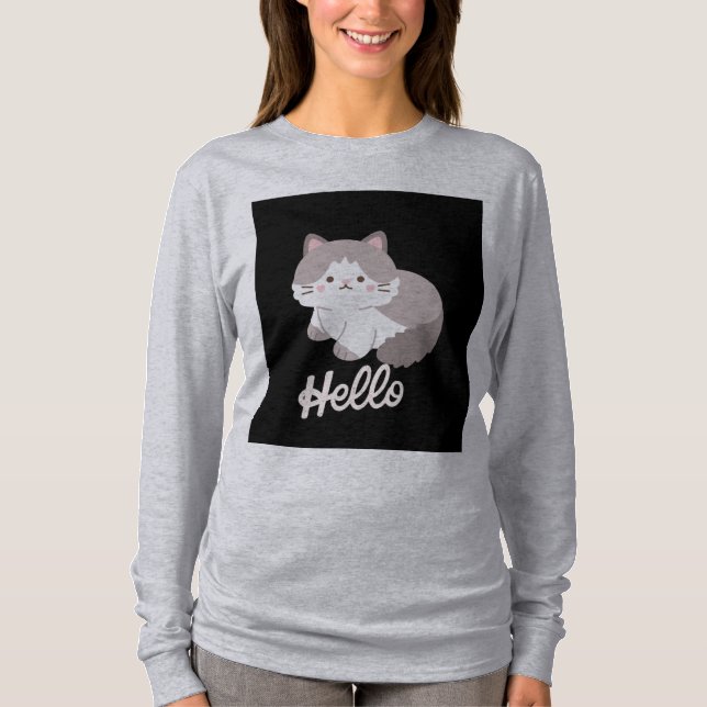 A beautiful kitty shirt for you (Front)