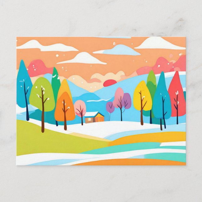 A Beautiful landscape art Postcard (Front)