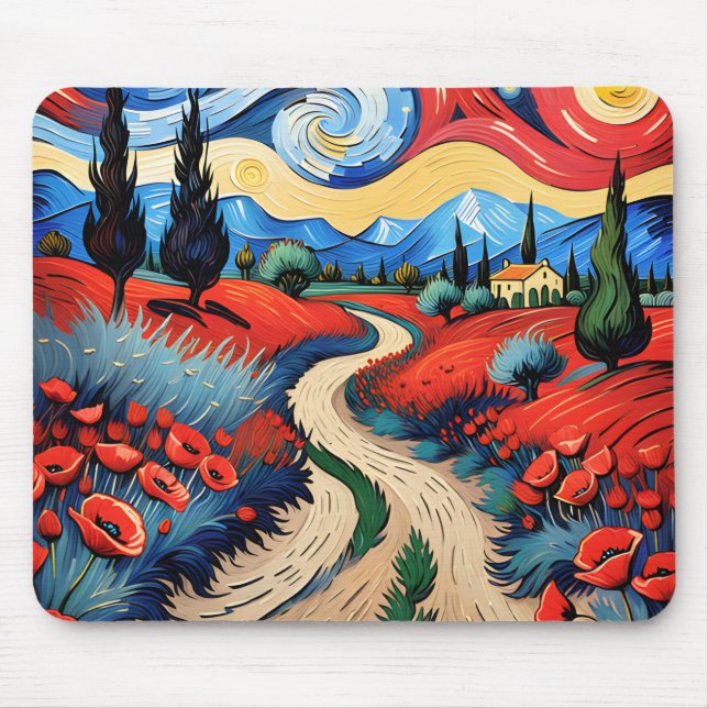 A beautiful meadow mouse pad (Front)