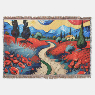 A beautiful meadow throw blanket