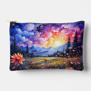 A Beautiful Night Sky Illustration Accessory Pouch
