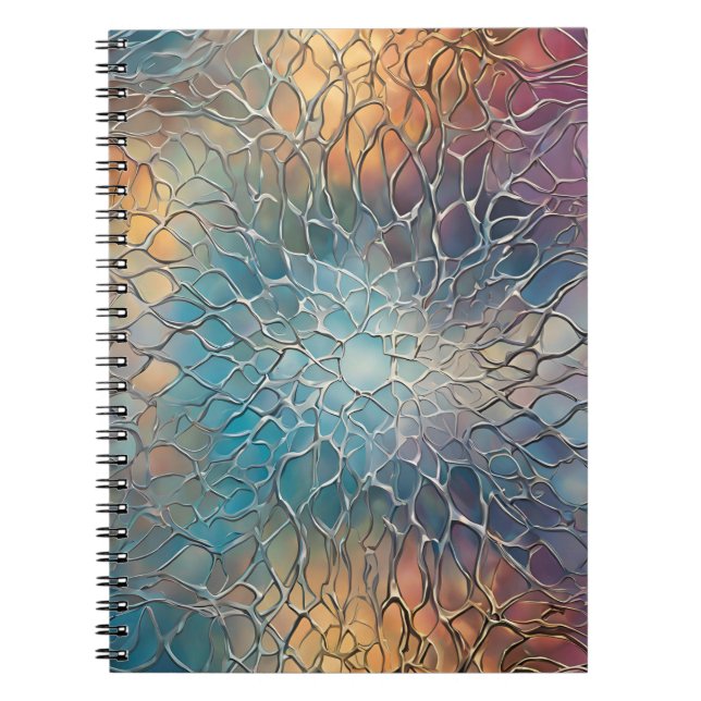 A Beautiful Notebook With Abstract Metallic Art (Front)