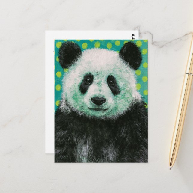 A beautiful panda bear postcard (Front/Back In Situ)