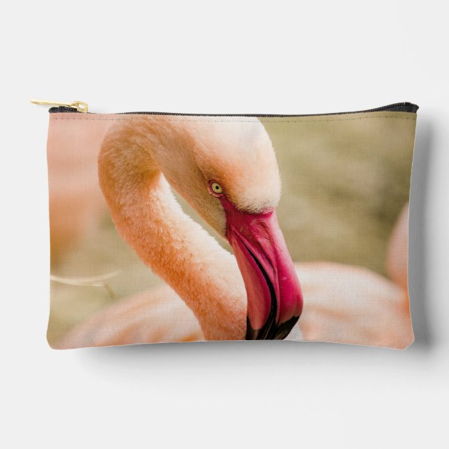 A Beautiful Pink Flamingo  Accessory Pouch (Front)