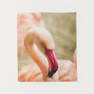A Beautiful Pink Flamingo Tapestry