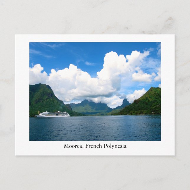 A beautiful postcard of Moorea, French Polynesia (Front)