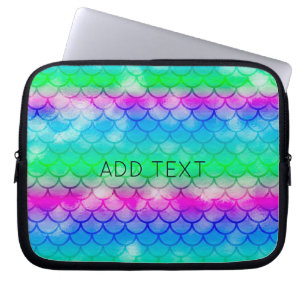 A beautiful range of mermaid-style colours    trif laptop sleeve