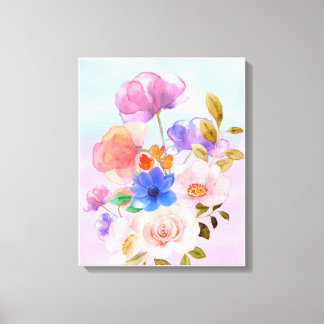 A beautiful Rose Flower Watercolor Canvas Painting Print